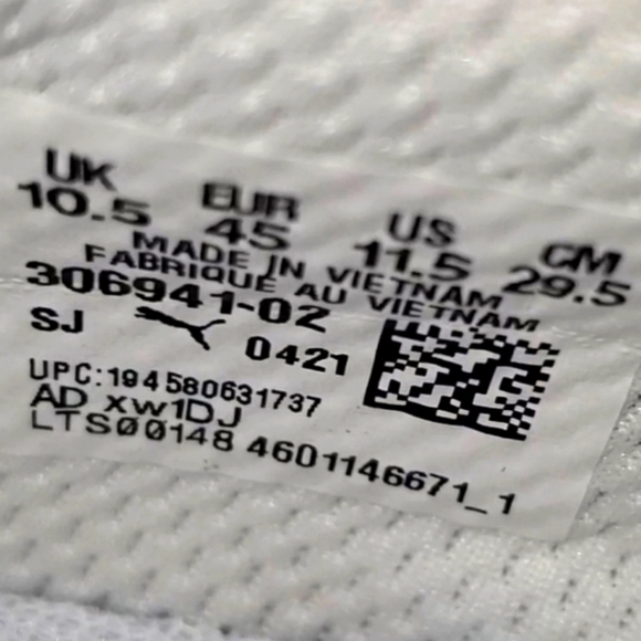 PUMA BMW M Motorsport Rs -Connect Men's Trainers White Size 11.5 Style 306941-02 - Picture 6 of 12